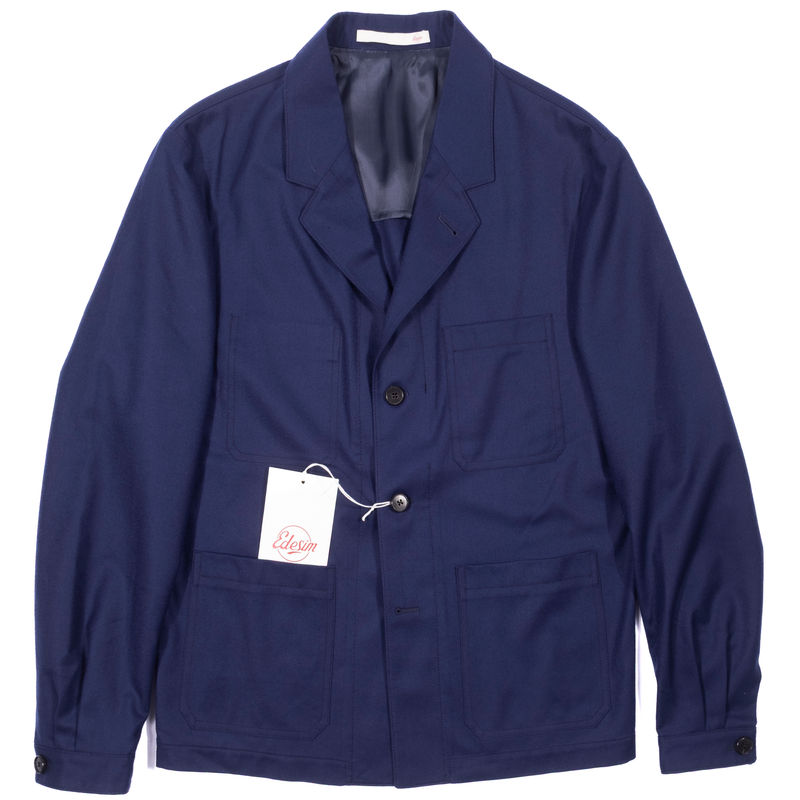Est Retail Price 10 000 SEK - Eduardo De Simone Blue Utility Jacket Sz 50