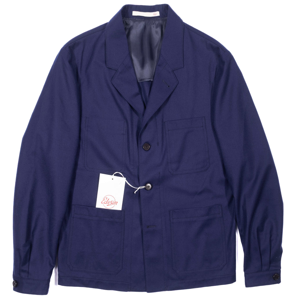 Neapolitan Hand Tailored Blue Utility Jacket Sz 50