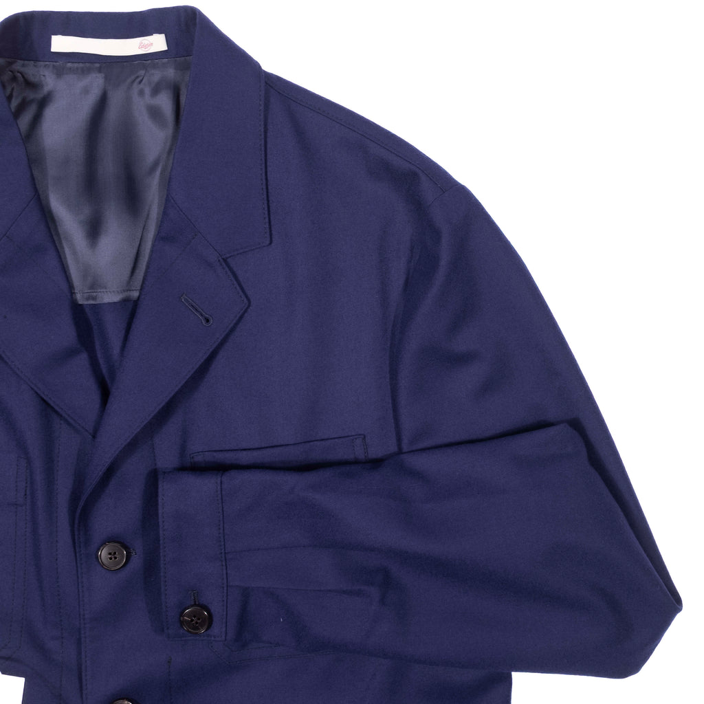 Neapolitan Hand Tailored Blue Utility Jacket Sz 50