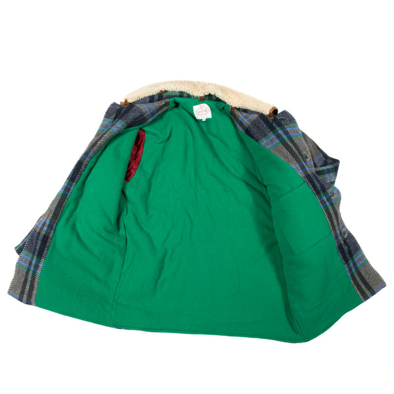 Tortue by Maurizio Baldassari Grey with Green and Blue checks Winter Jacket