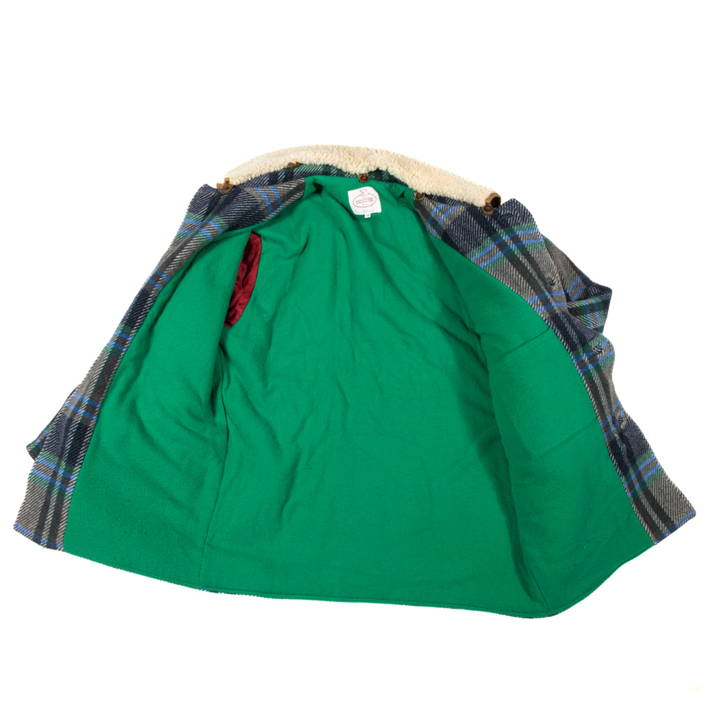 Tortue by Maurizio Baldassari Grey with Green and Blue checks Winter Jacket
