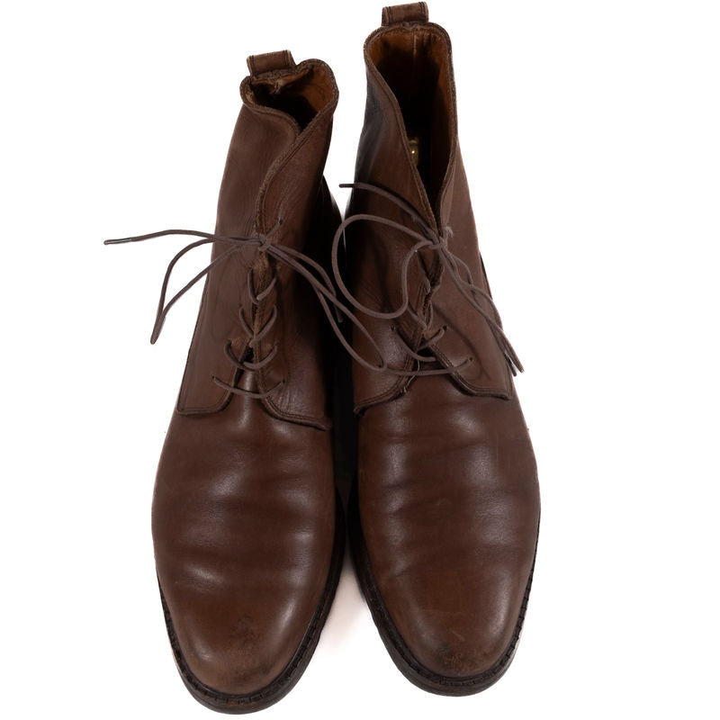 Salvatore Ferragamo Brown Derby Boots