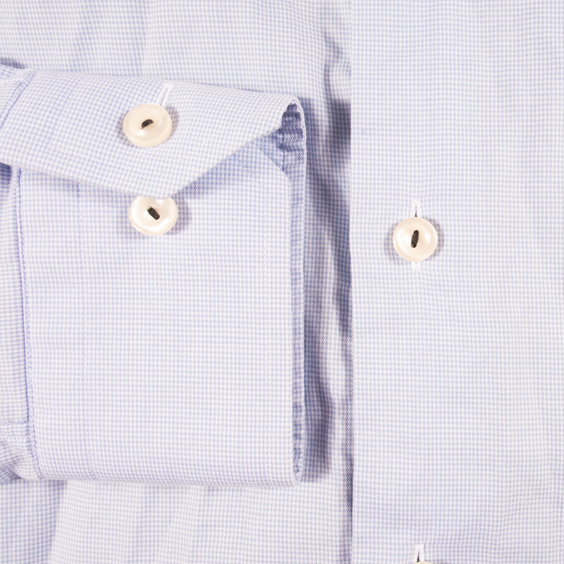 Eton Light Blue Houndstooth Shirt
