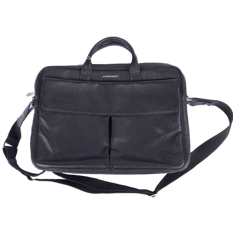 Black Grain Leather Briefcase