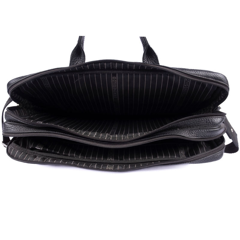 Black Grain Leather Briefcase