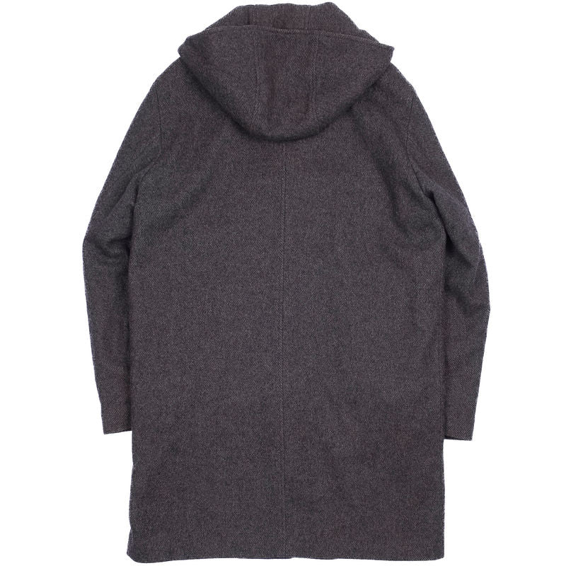 Grey Hooded Winter Coat