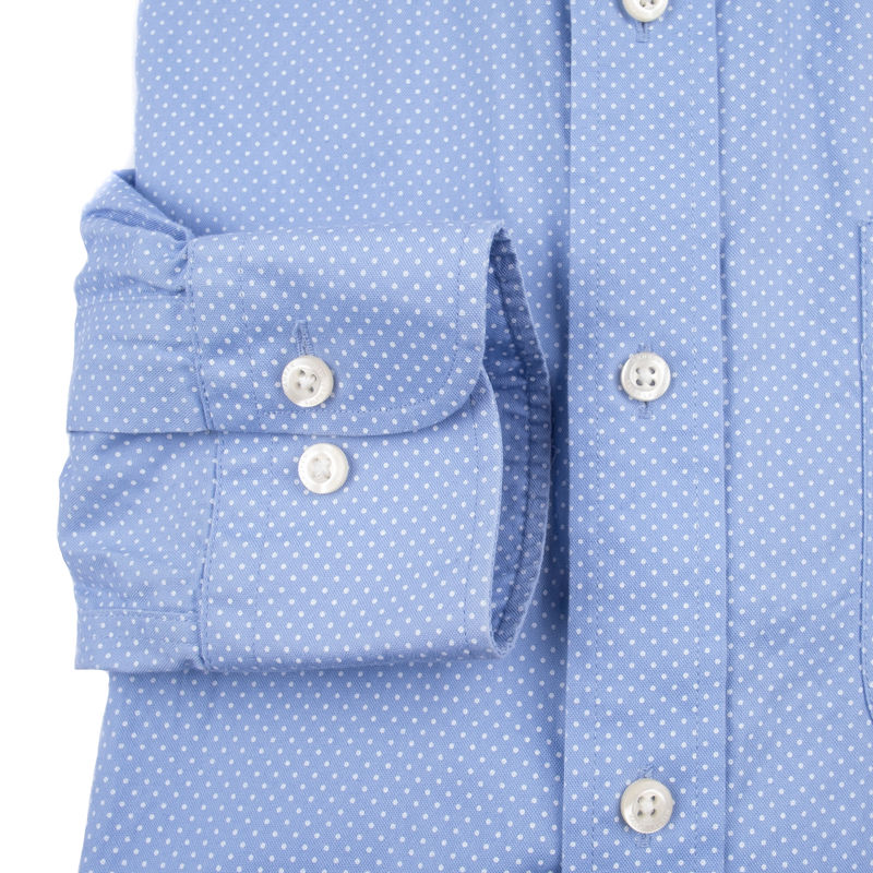 Blue with White dots Buttondown Shirt