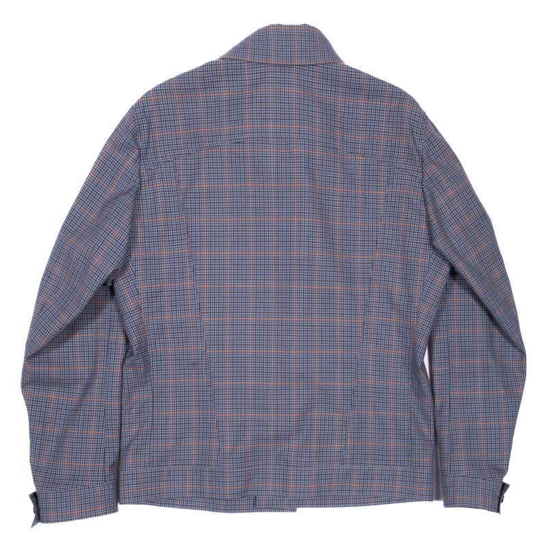 Neapolitan Tailored Blue Check Holland & Sherry Summer Jacket Sz 52