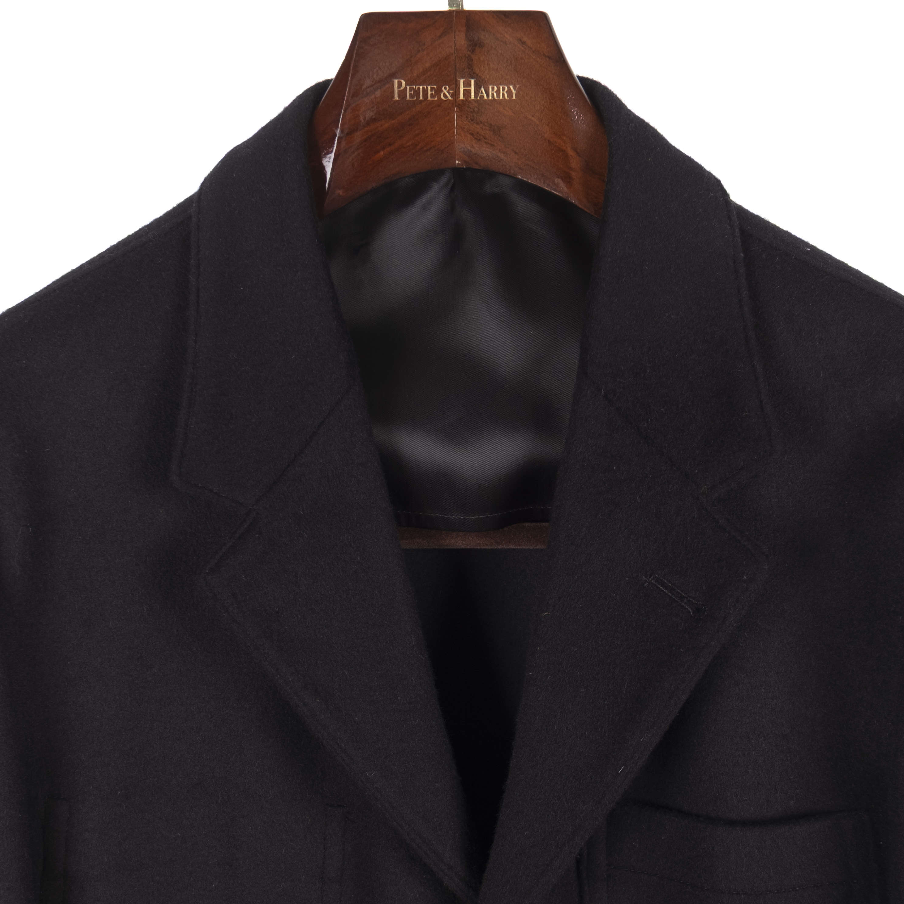 Est Retail Price 10 000 SEK - Eduardo de Simone Black Wool/Cashmere Utility Jacket Sz 50