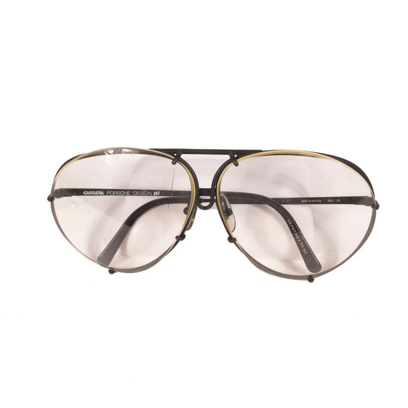 Porsche Black Aviator Sunglasses