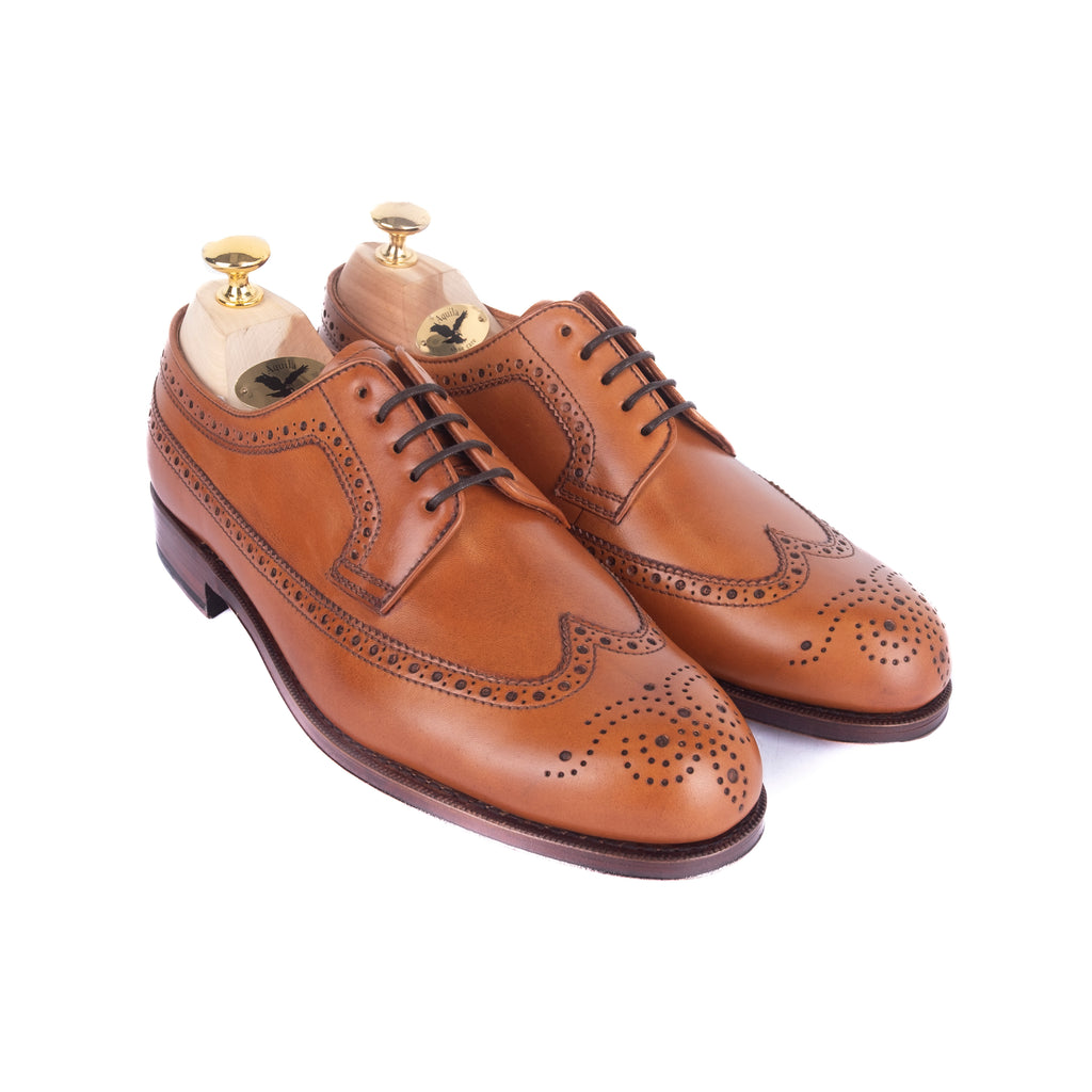 Box Calf Cognac Brogue Derbies