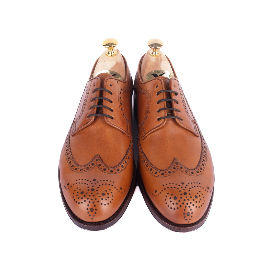 Box Calf Cognac Brogue Derbies