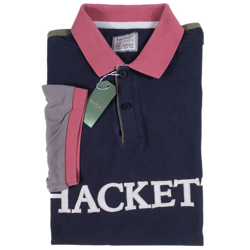 Hackett Short Sleeve Polo Shirt Sz L