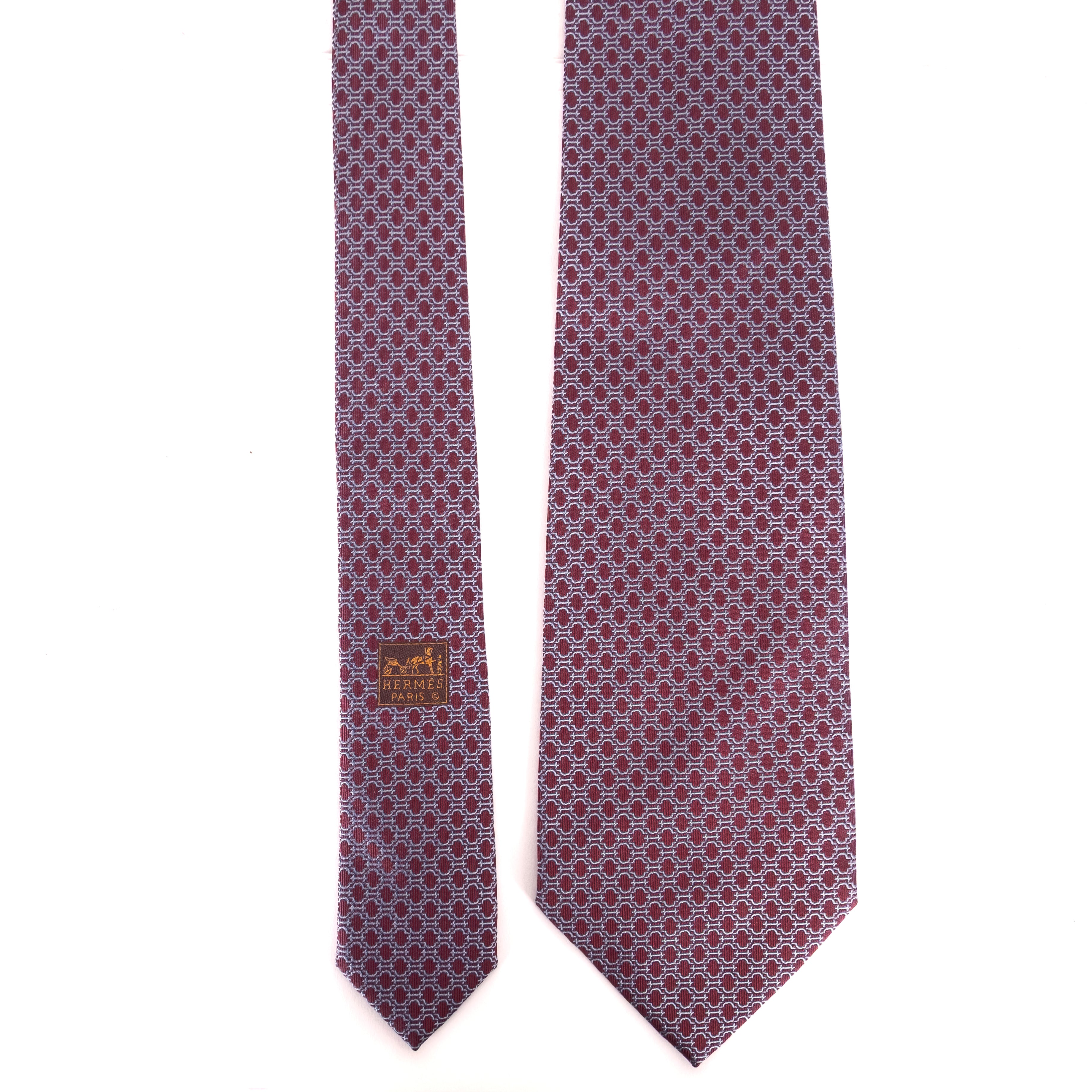 Burgundy Geometrical Patterned Tie