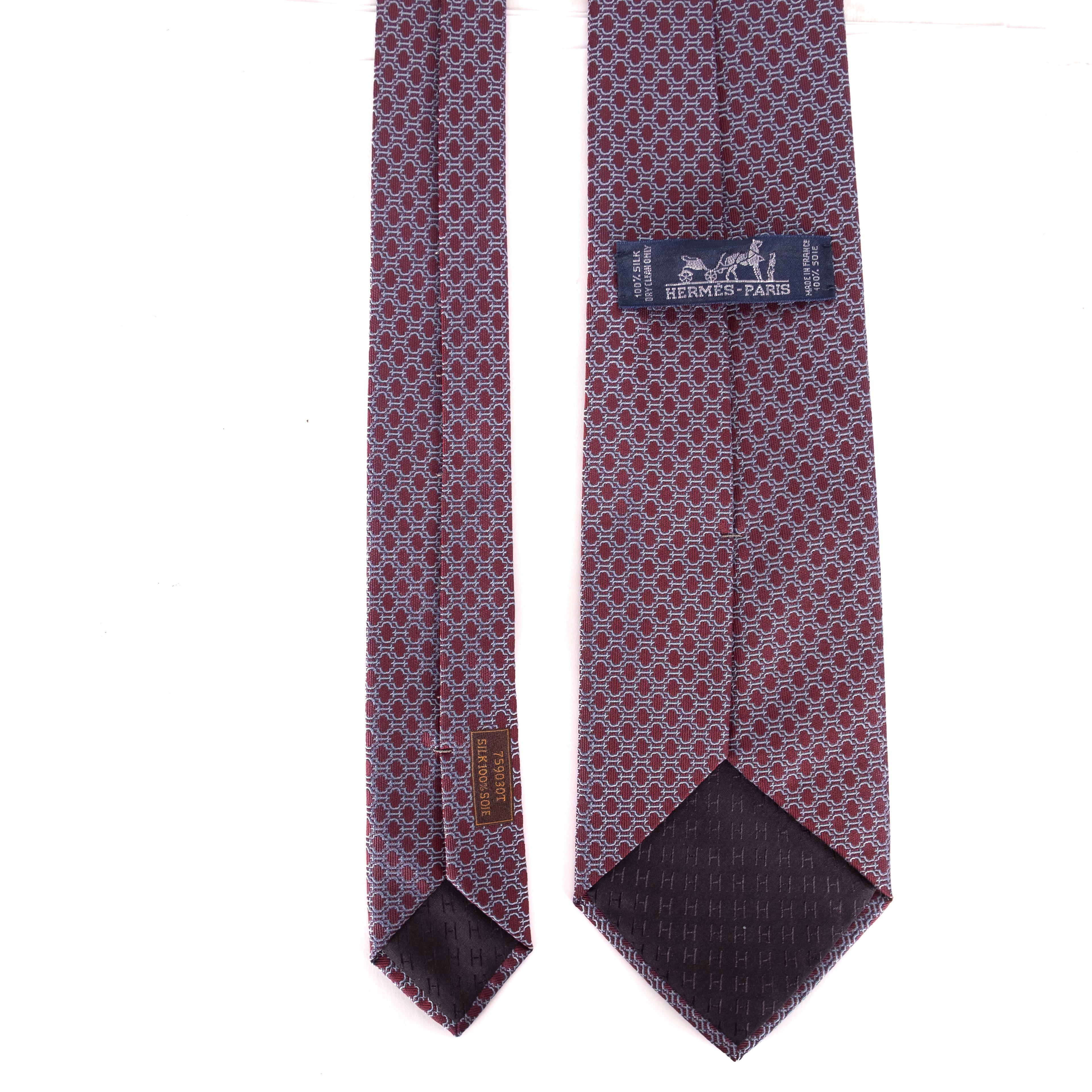 Burgundy Geometrical Patterned Tie