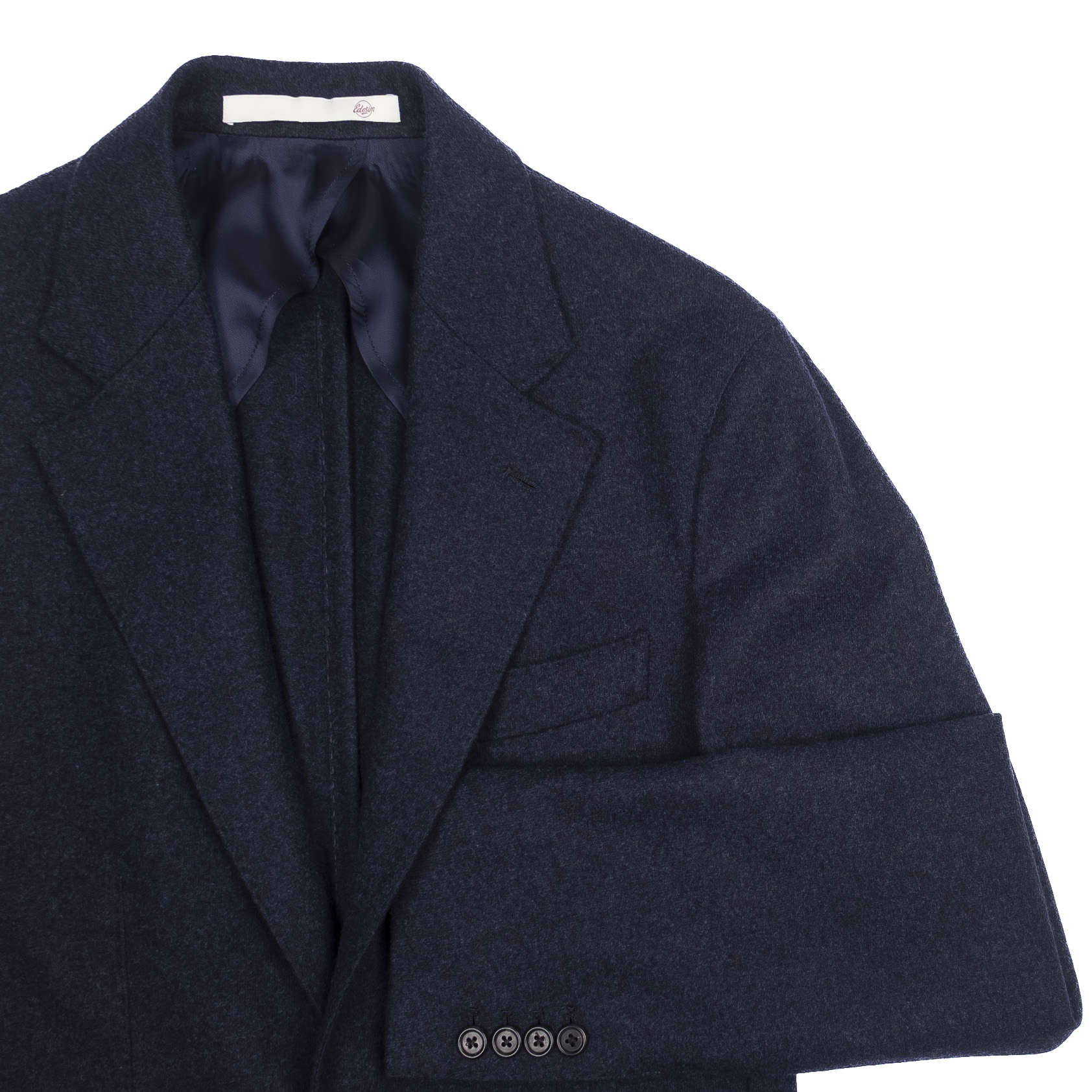 Neapolitan Hand Tailored Navy Drapers Flannel Sport Coat Sz 48