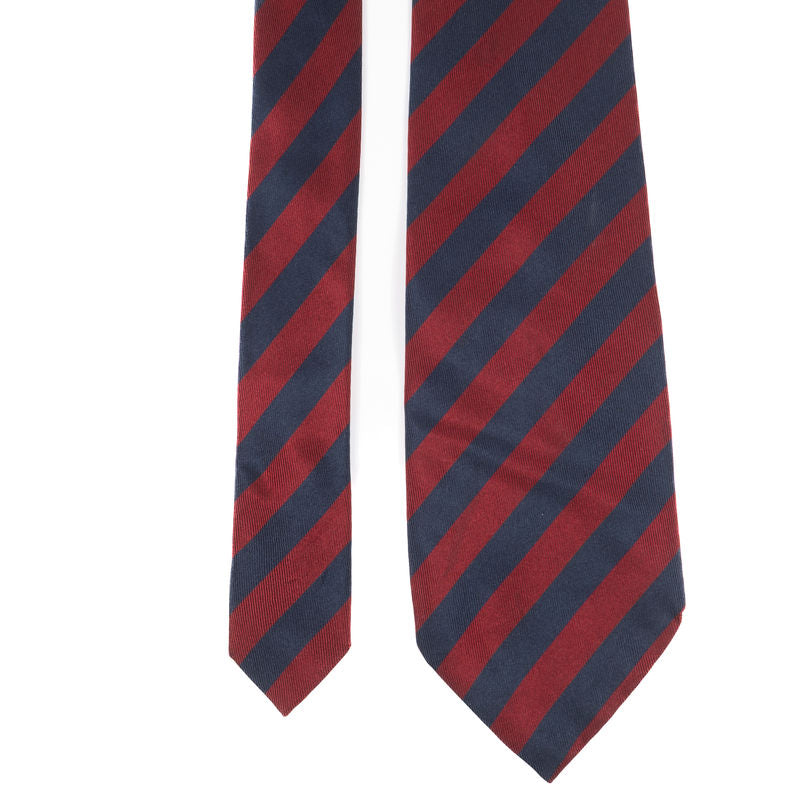 Bigi per Castellani Navy with Burgundy Stripes Tie