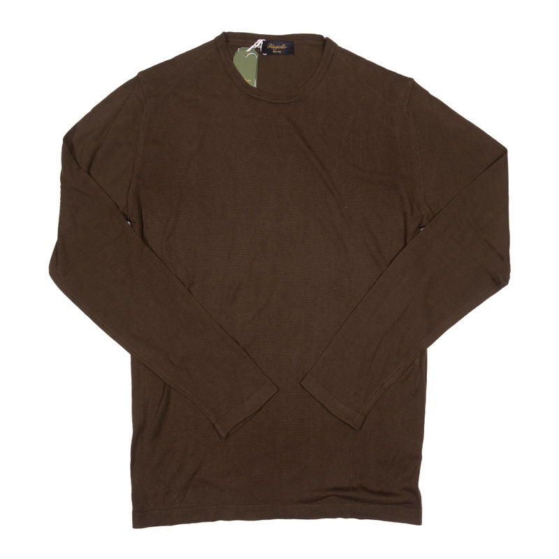 Blugiallo Olive Knit Silk Sweater