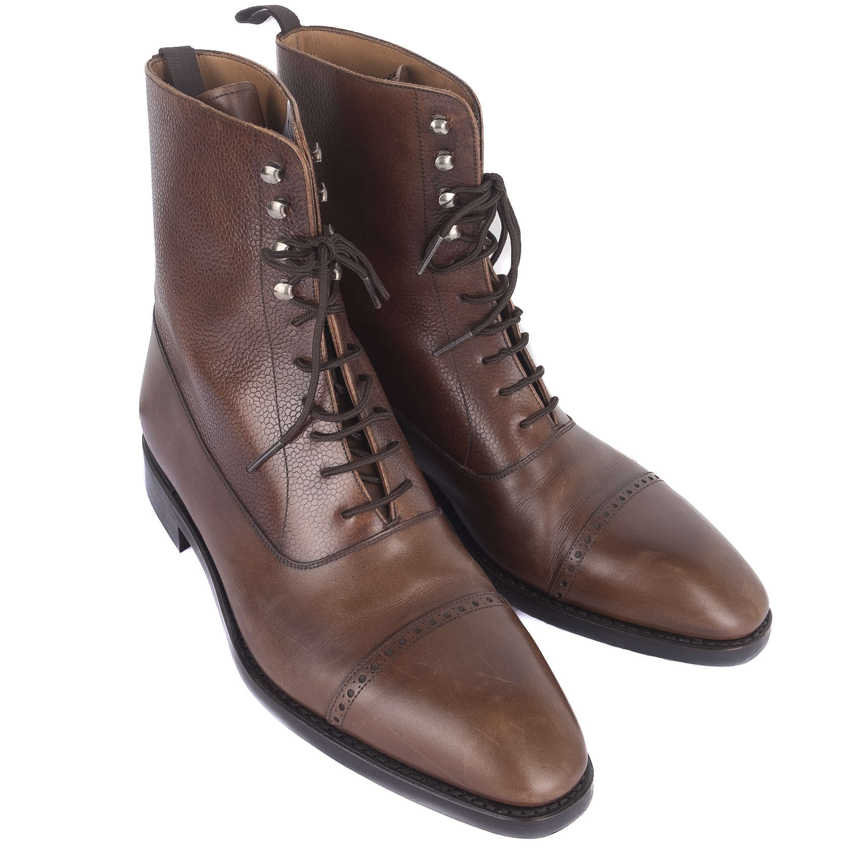 Box Calf Brown Brogue Boots