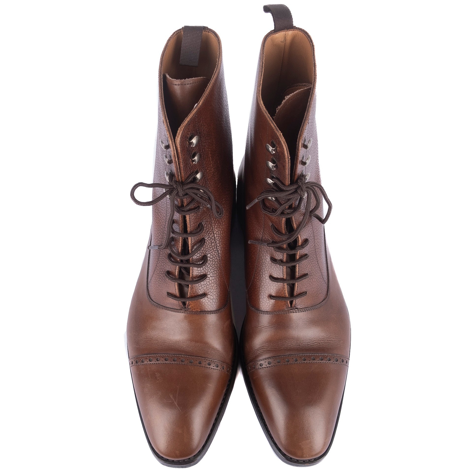 Box Calf Brown Brogue Boots