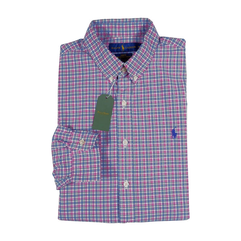 Ralph Lauren Pink and White Checks Buttondown Shirt
