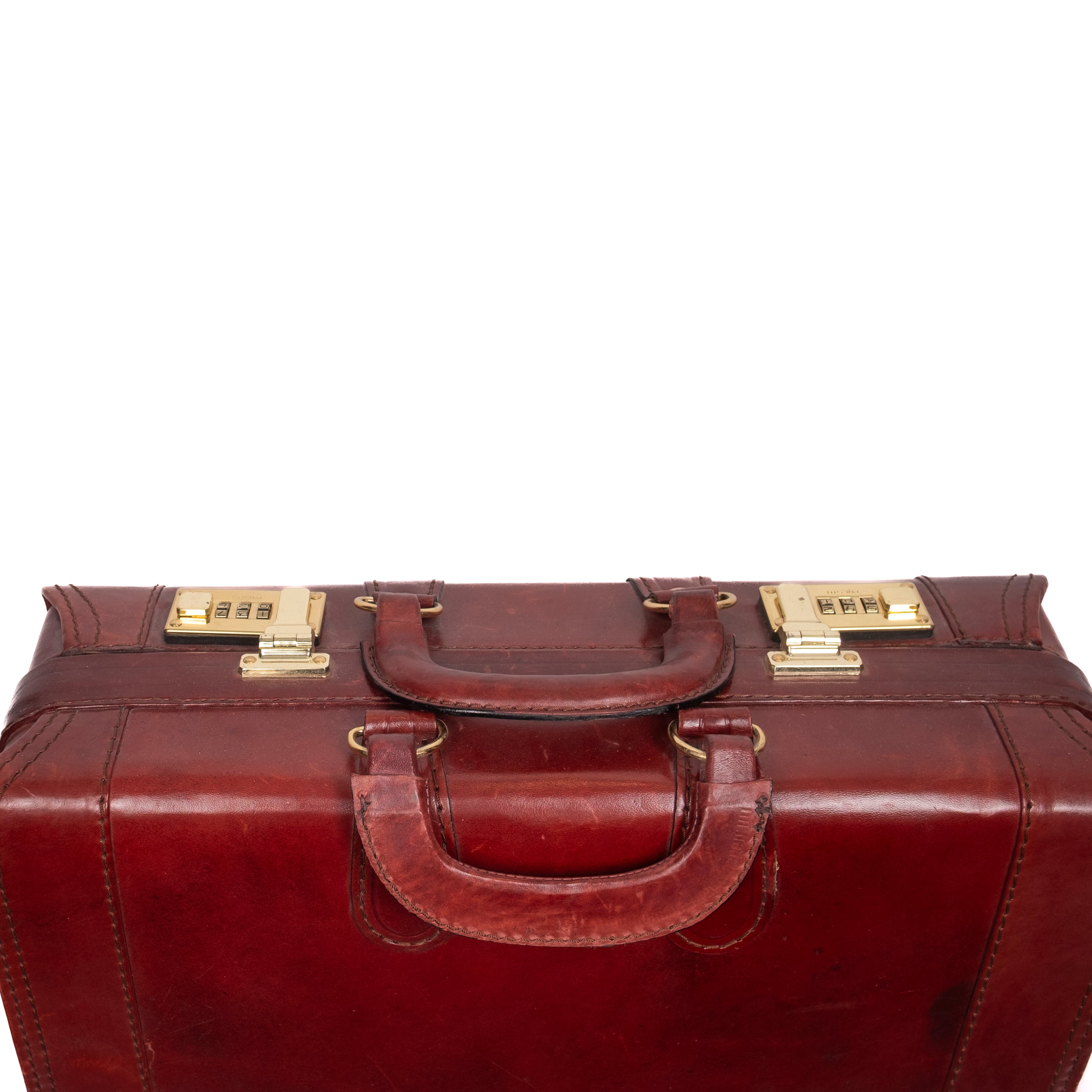 Exclusive Like-New Vintage Burgundy Leather Bag