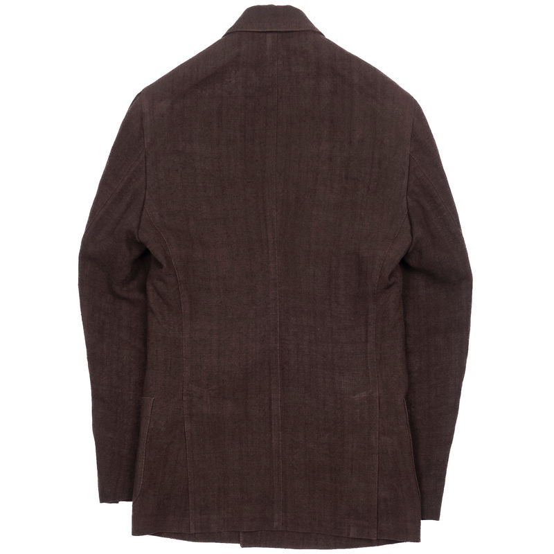 Neapolitan Hand Tailored Brown Hemp Sunrise Capsule Collection Double Breasted Sport Coat Sz 46
