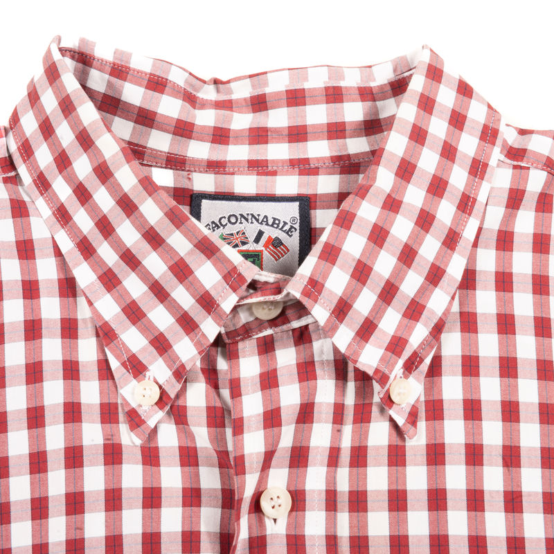 Faconnable Red and white checks Buttondown Shirt