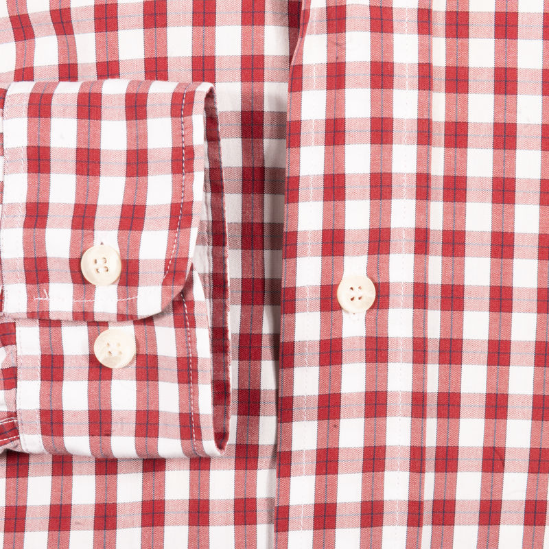 Faconnable Red and white checks Buttondown Shirt