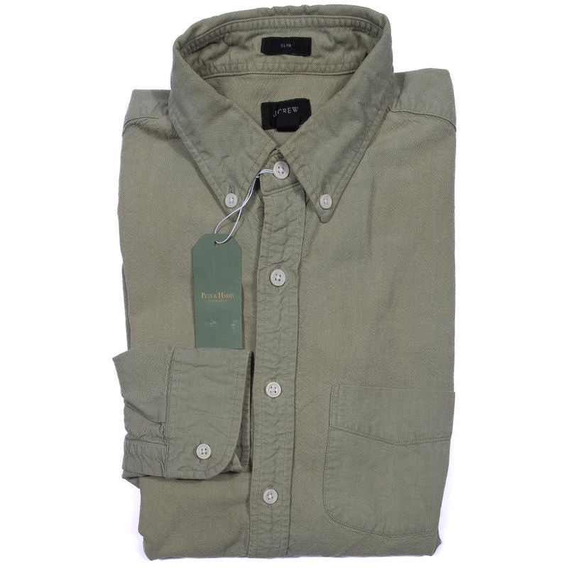 J. Crew Green Oxford Buttondown Shirt