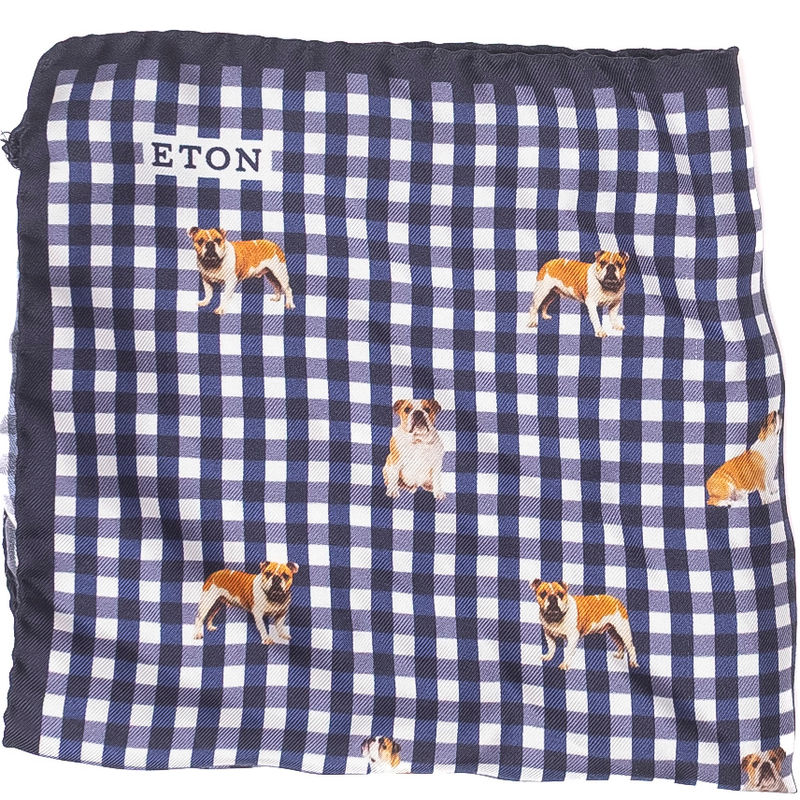Dog Patterned Pocket Square