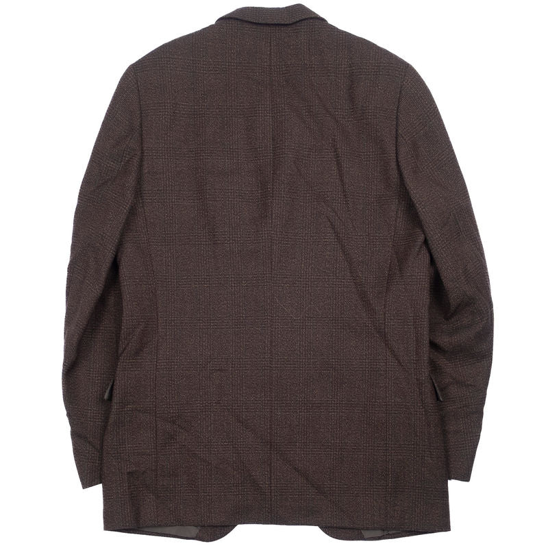 Brown with Green Check Wool Sport Coat Sz 52