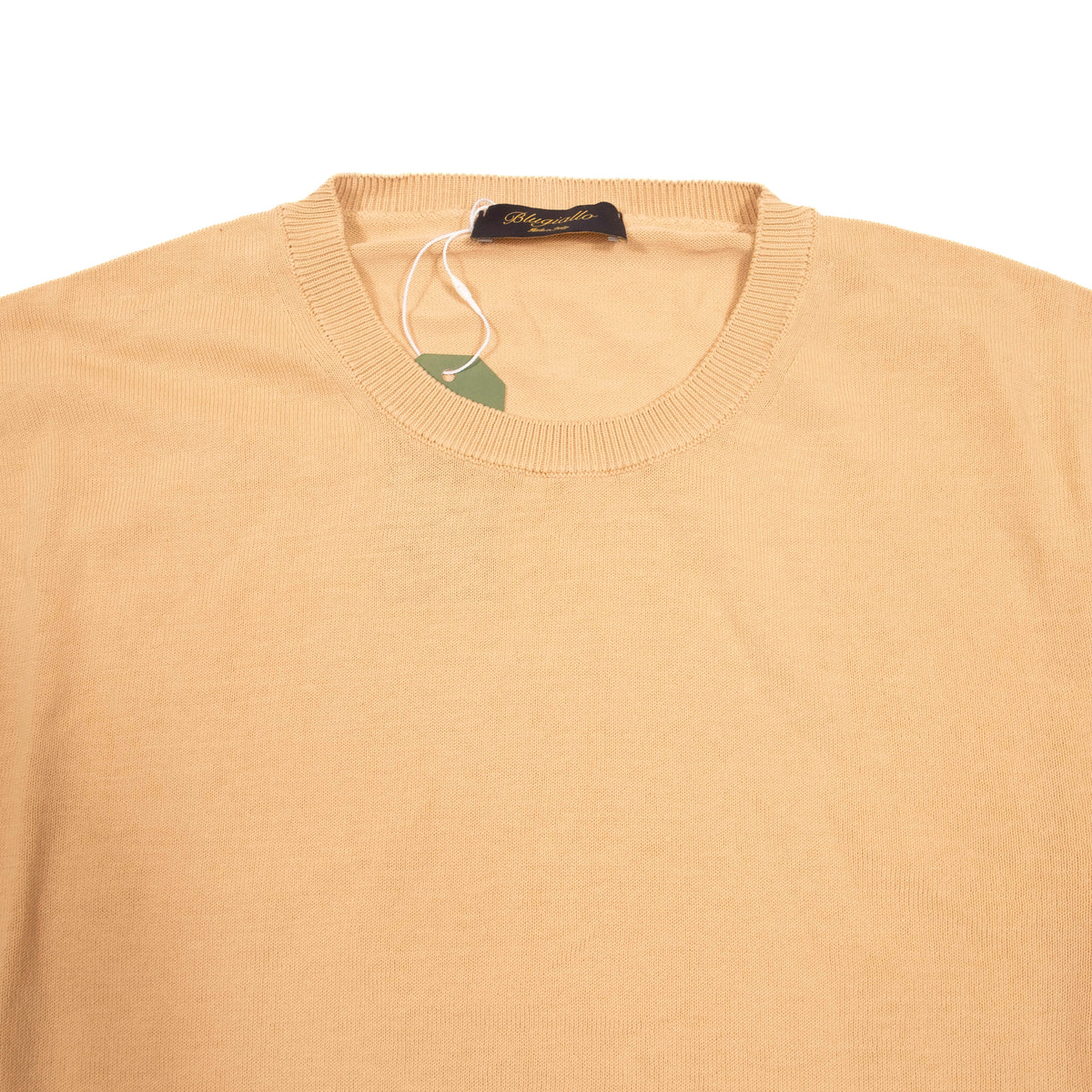 Blugiallo Camel Coloured Knit Cotton Sweater