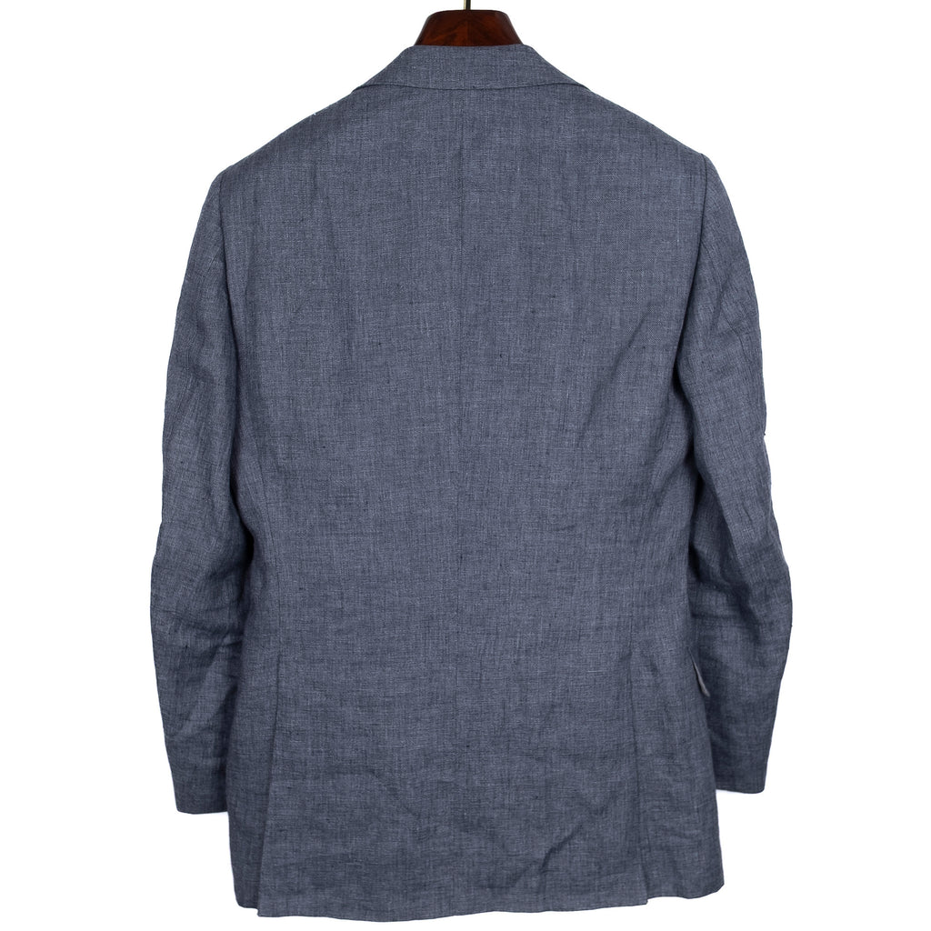 Blue 3 Piece Linen Suit