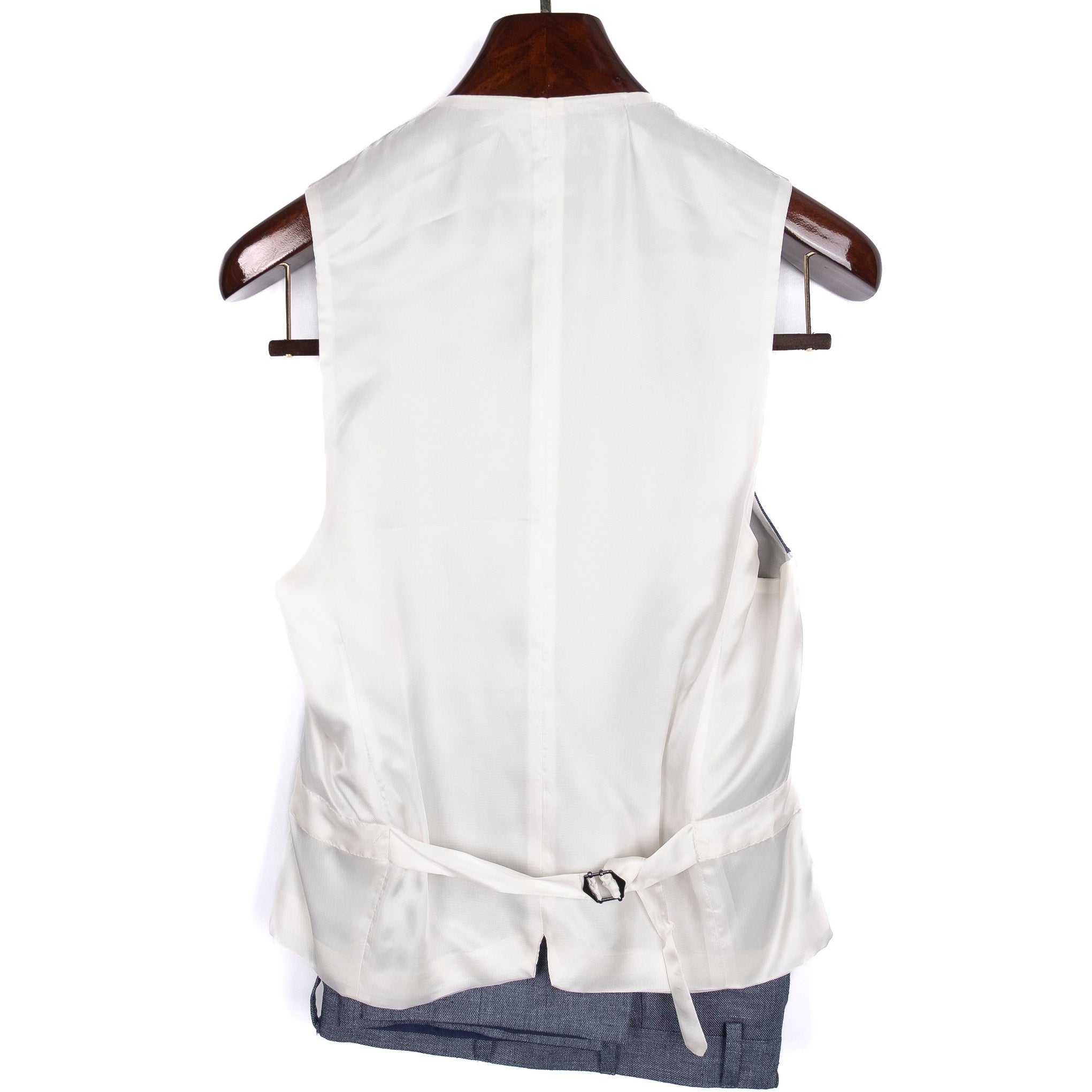 Blue 3 Piece Linen Suit