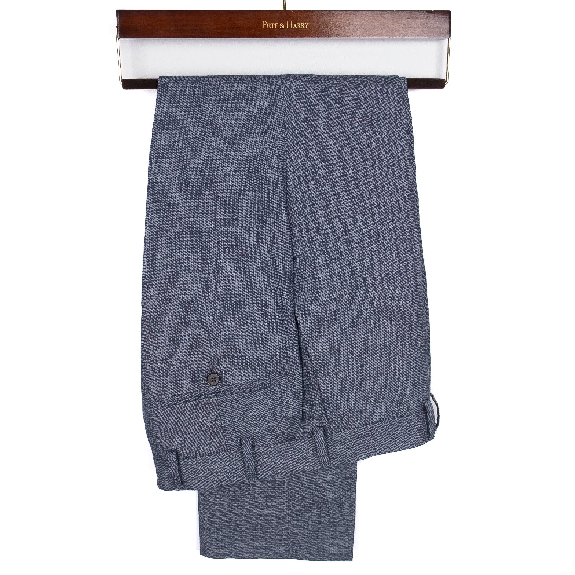 Blue 3 Piece Linen Suit