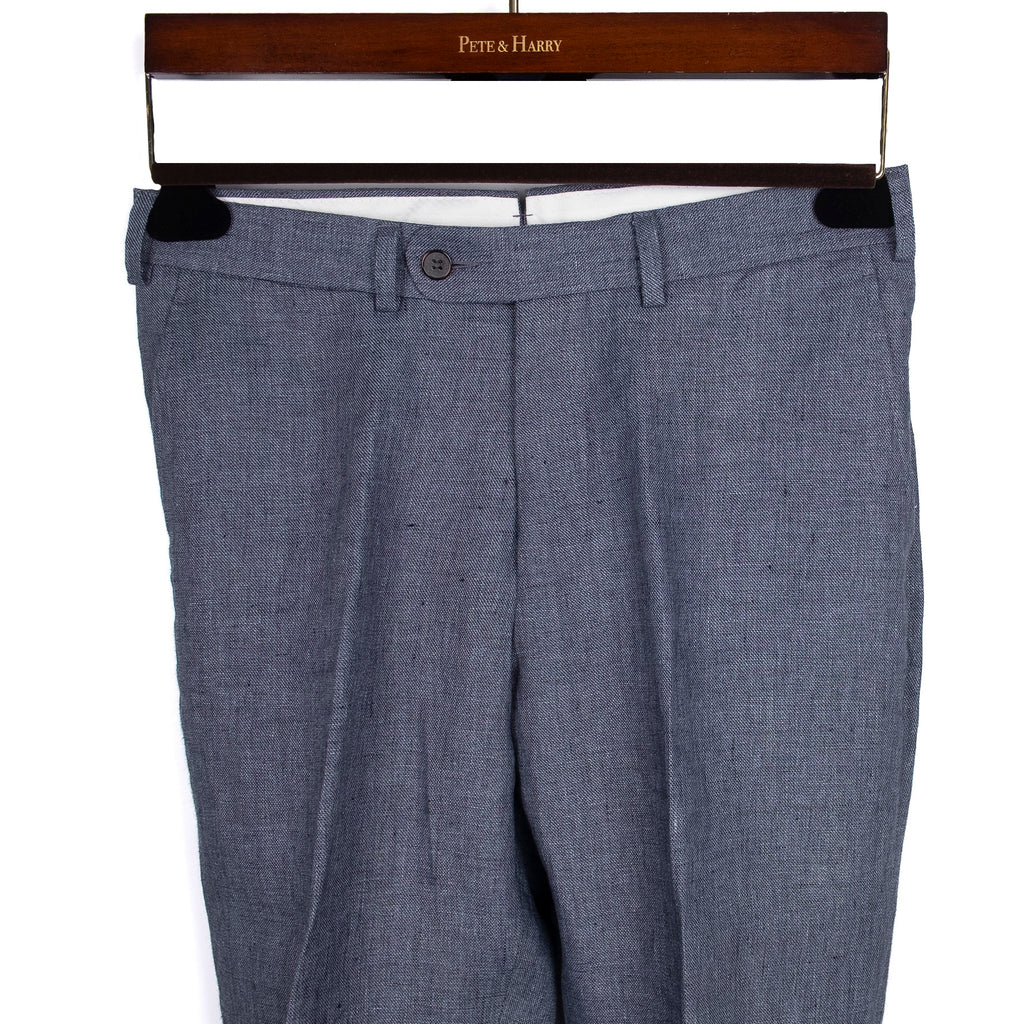 Blue 3 Piece Linen Suit