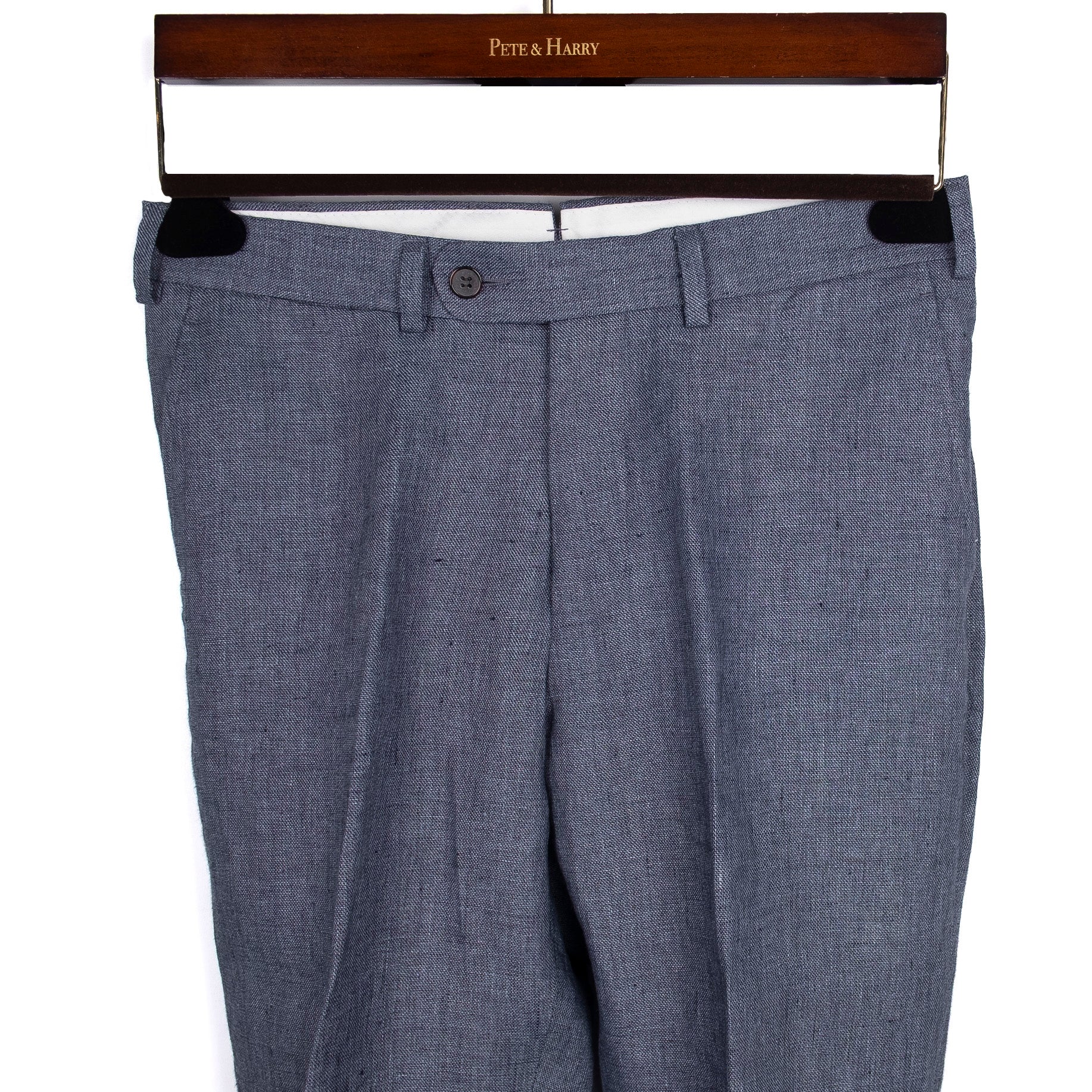 Blue 3 Piece Linen Suit