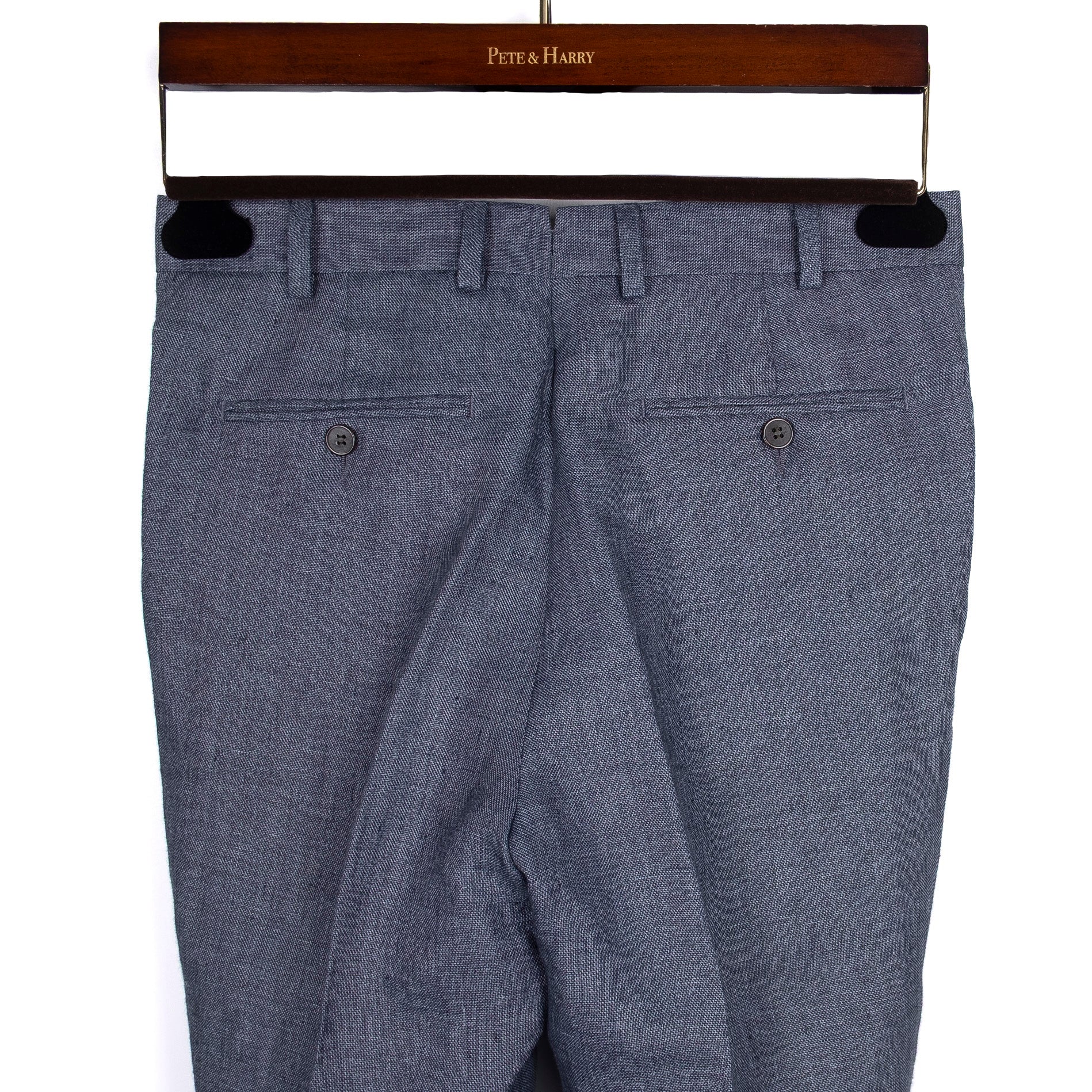 Blue 3 Piece Linen Suit