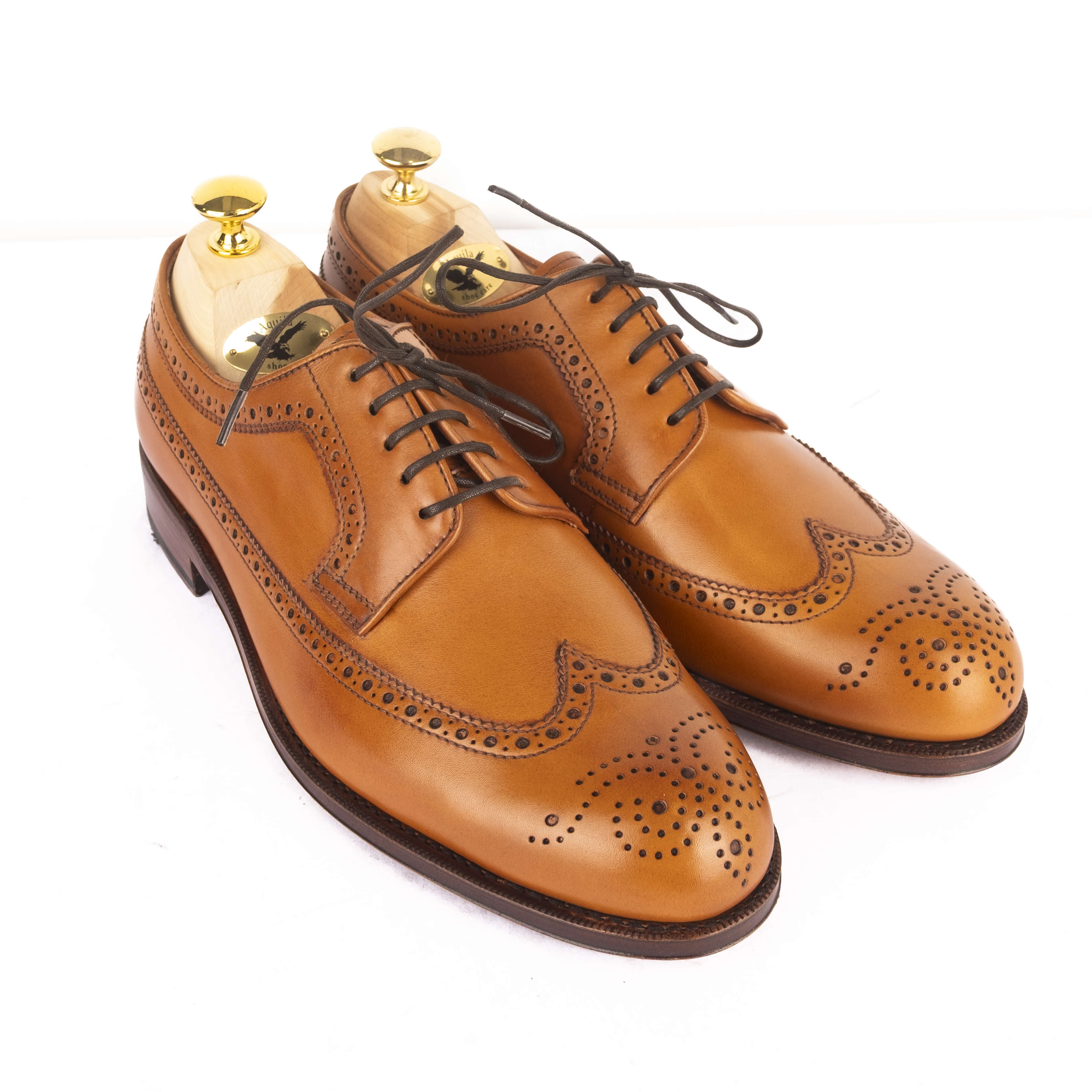 Box Calf Cognac Brogue Derbies