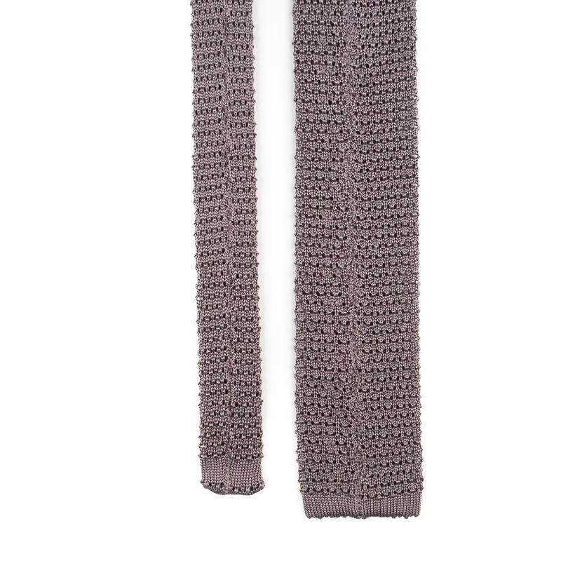 Grey Knit Tie