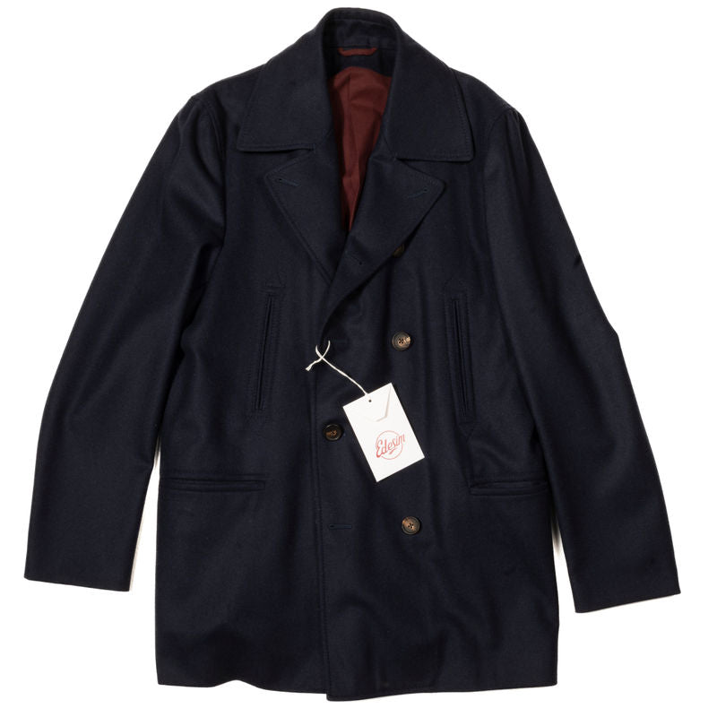 Neapolitan Hand Tailored Navy Double Breasted Peacoat 52