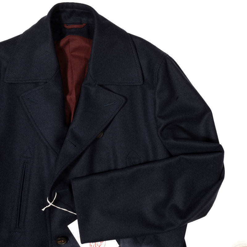 Neapolitan Hand Tailored Navy Double Breasted Peacoat 52