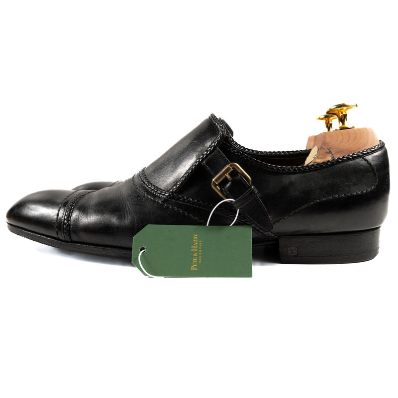 Louis Vuitton Black Single Monkstraps
