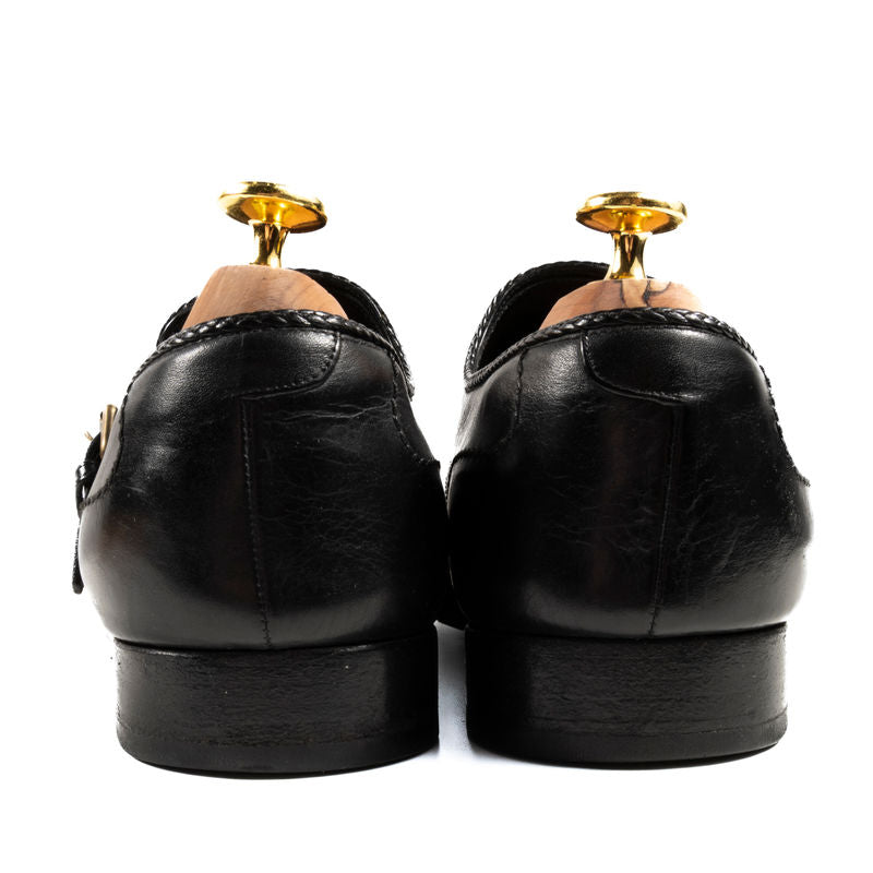 Louis Vuitton Black Single Monkstraps