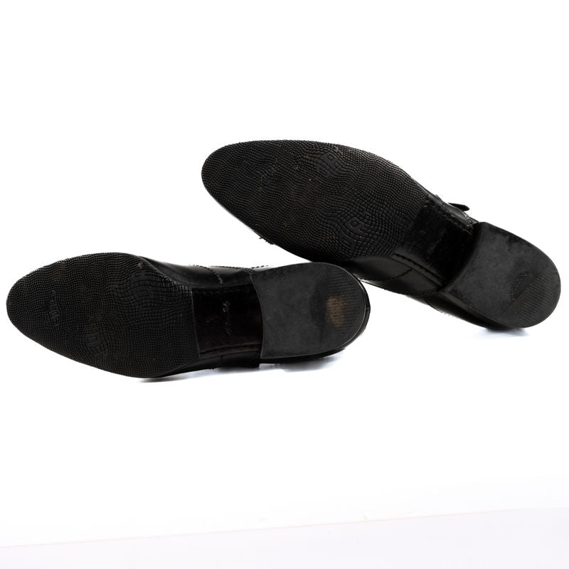Louis Vuitton Black Single Monkstraps