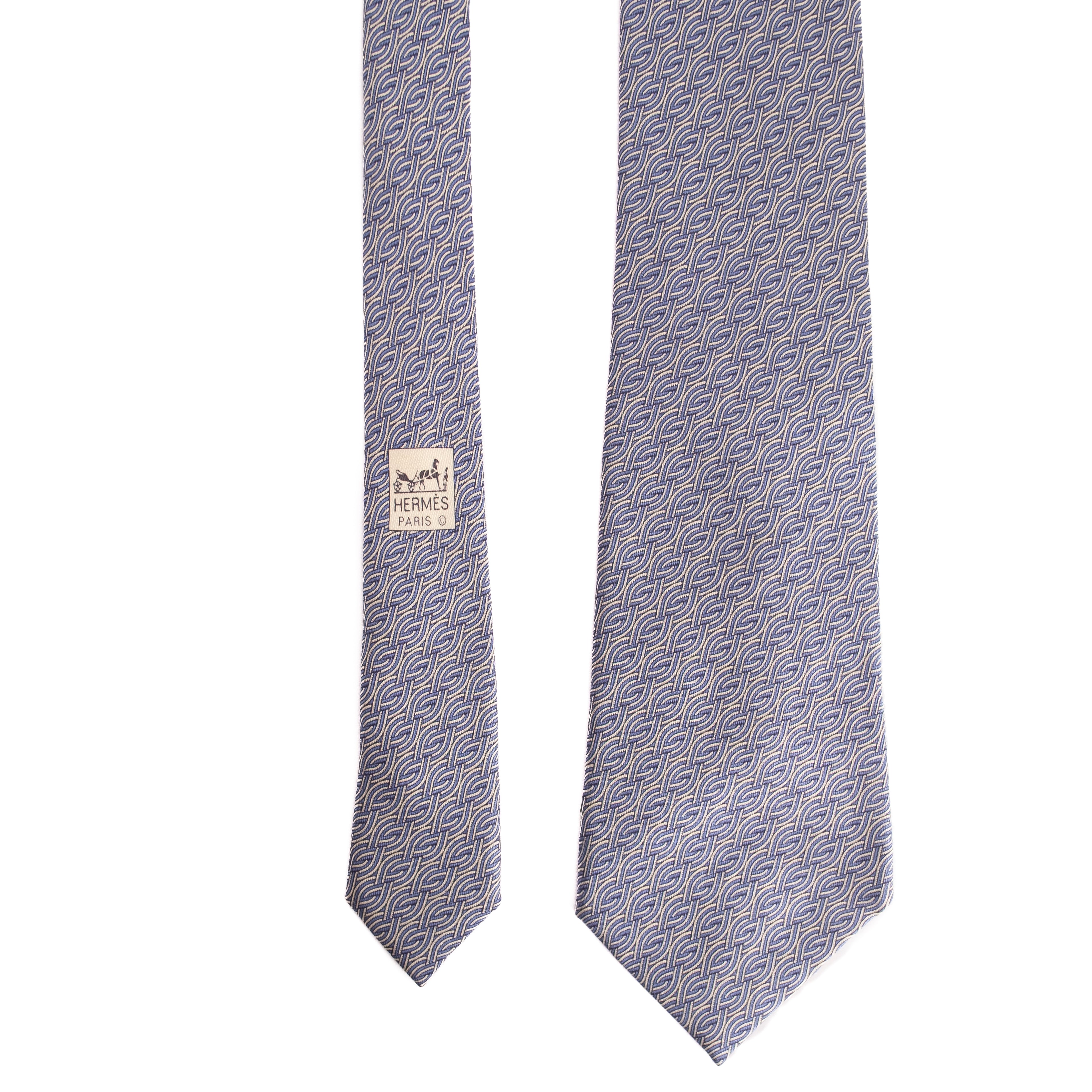 Blue Patterned Tie