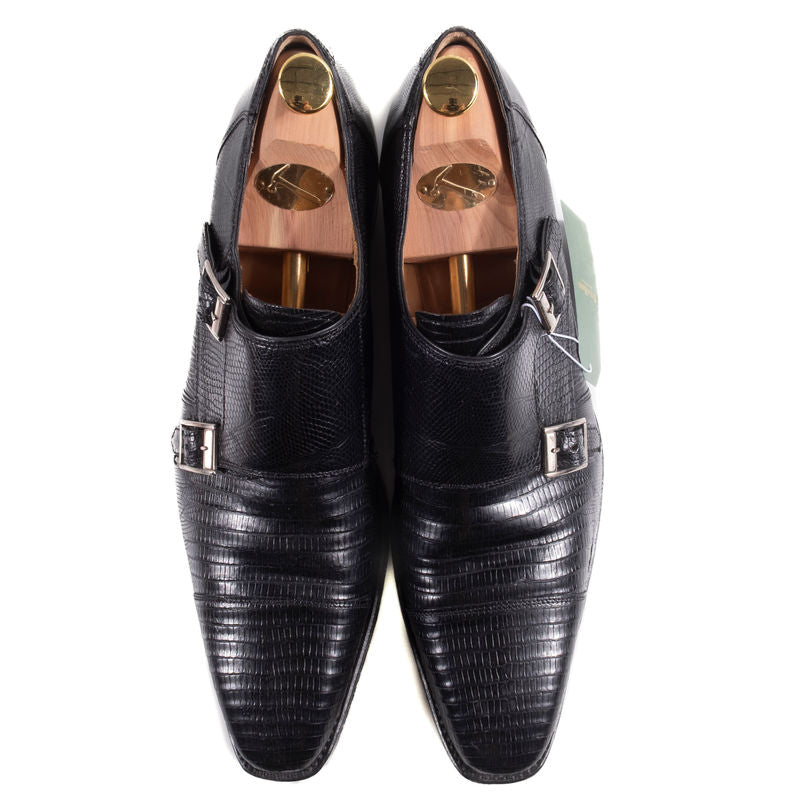 Cordwainer Black Lizard Double Monkstrap