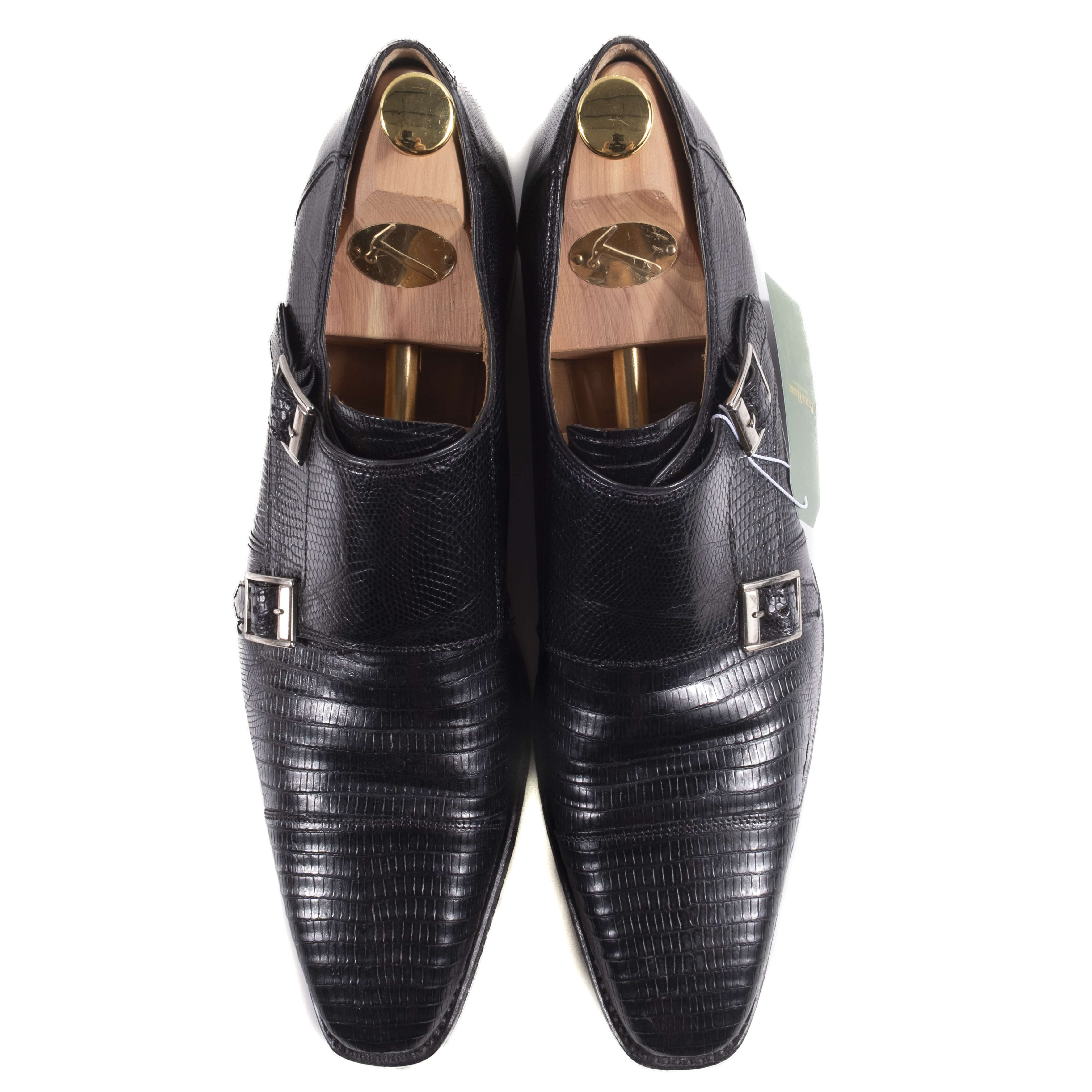 Cordwainer Black Lizard Double Monkstrap