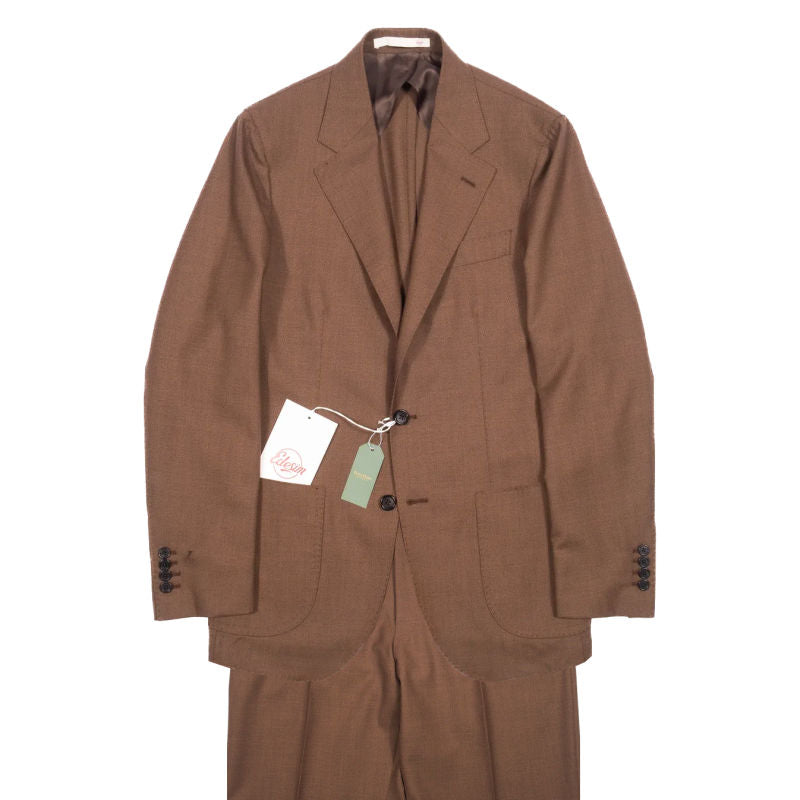 Neapolitan Hand Tailored Brown Suit Sz 54